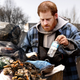 Illustration for article titled Homeless, Disheveled Prince Harry Spotted Eating Out Of Garbage Can Just 24 Hours After Stepping Away From Monarchy